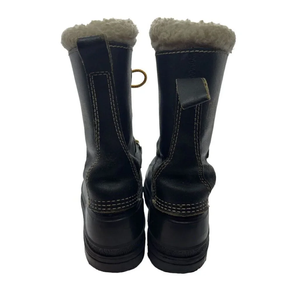 Kamik KW2000 Men's Insulated Waterproof Hunter Duck Boots Size 7 Black Leather